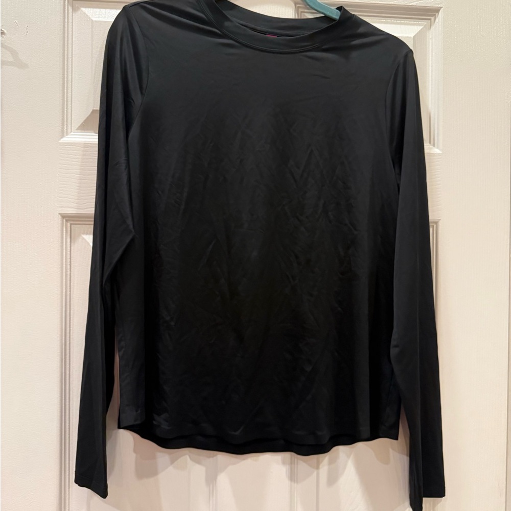 SPANX Black Long-Sleeve Performance Tee
